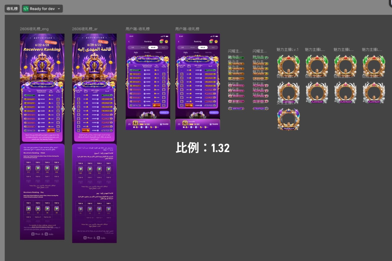 黄为营 · 运营视觉 - 主播收礼榜段位赛