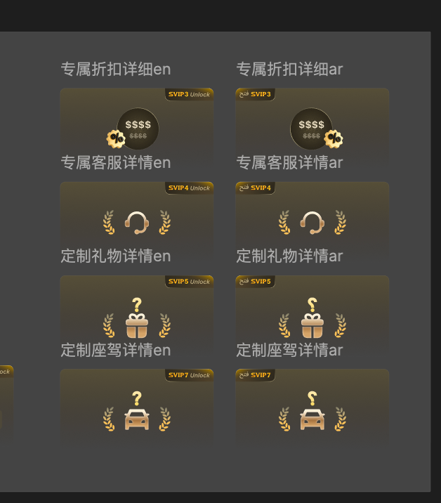 完善 VIP、SVIP 的相关权益详情图设计