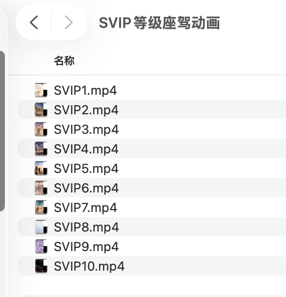 黄为营 · 完成SVIP的座驾动画以及座驾图，以及部分VIP的座驾动画